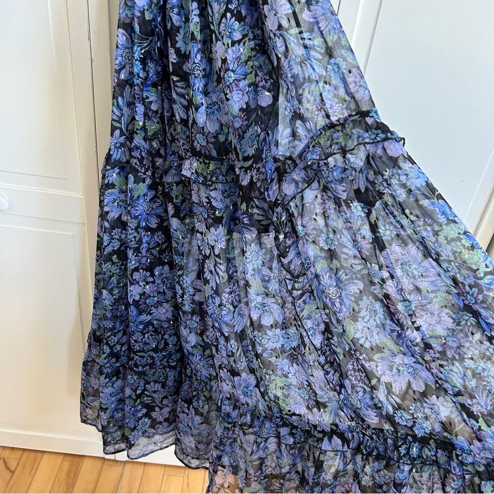Sabina Musayev Diamanda Belted Floral Maxi Dress Sz M (can fit Small). Rare! - Picture 9 of 11